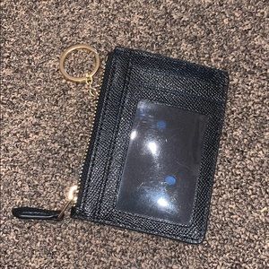 Coach Black Leather Mini Wallet